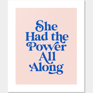 She Had The Power All Along in Peach Pink and Blue Posters and Art